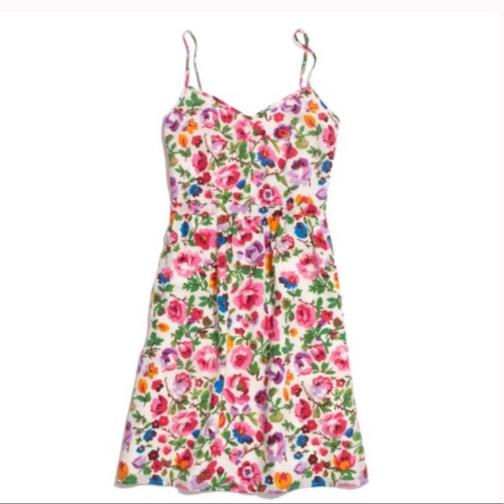 Madewell Floral Silk Cami Dress